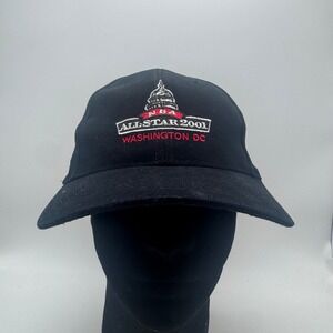 Vintage NBA All Star 2001 Washington DC Hat Black Adjustable Strapback Cap Mens